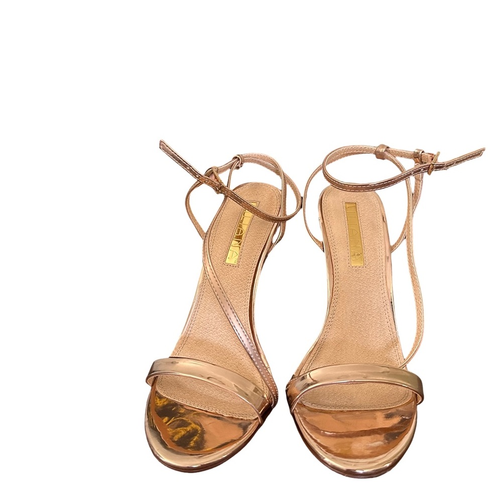 Elegant Gold Strappy Heels